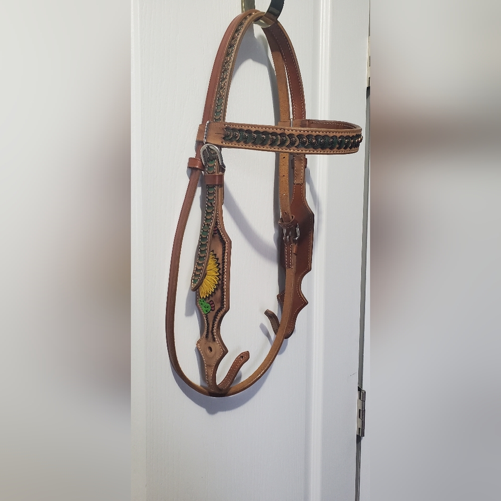 🌻 🌵 Sunflower & Cactus Headstall